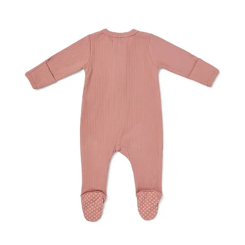 Organic Cotton Ribbed Sleepsuit