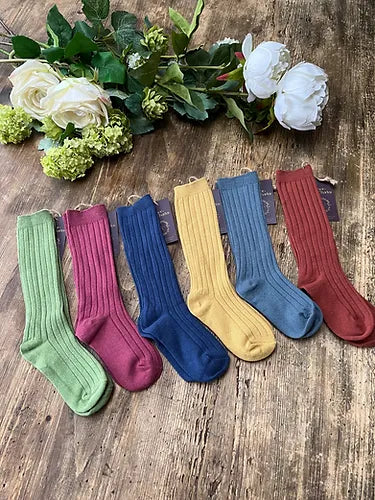 Ribbed Knee High Socks