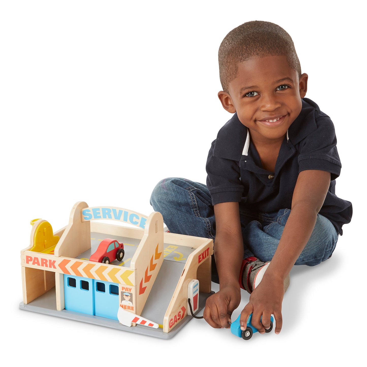 Melissa & Doug Service Station Parking Garage