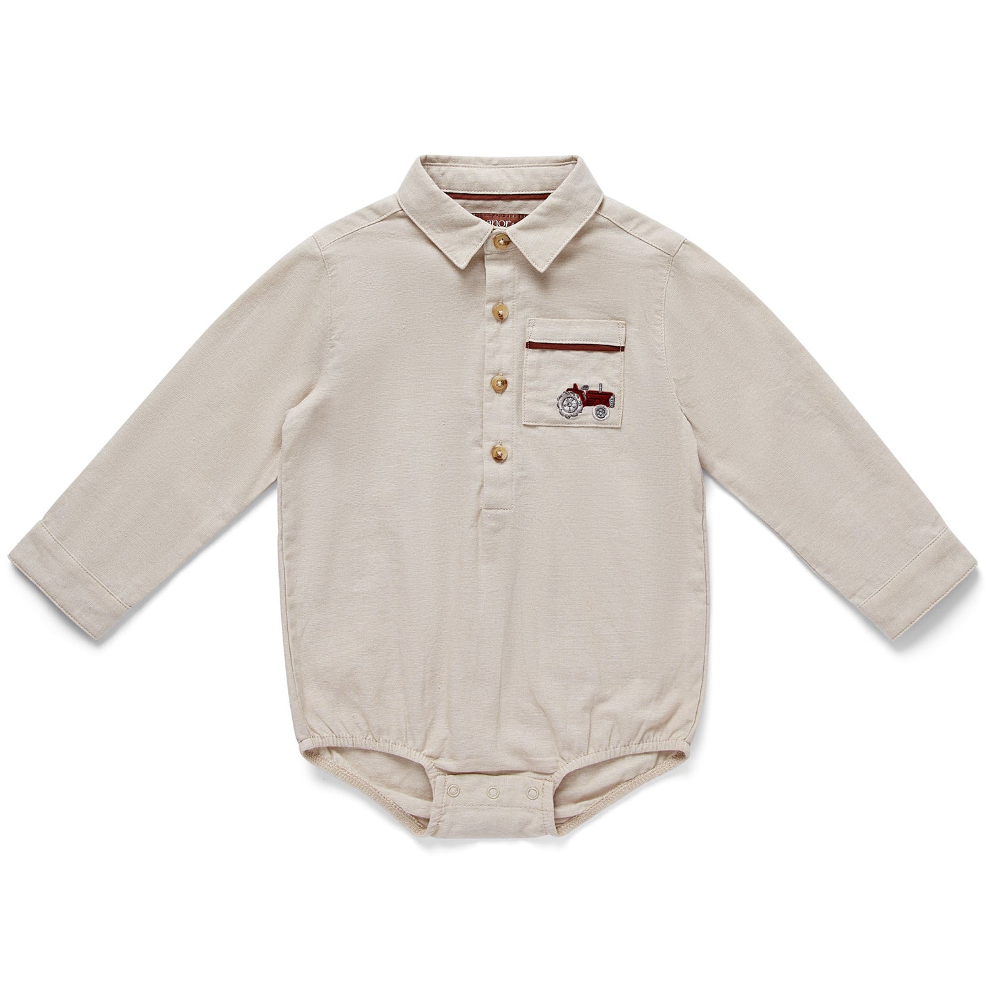 The Tractor Linen Shirt Romper Wholesale