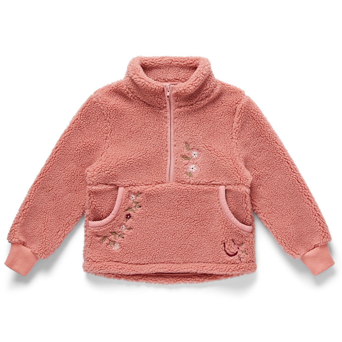 The Horseshoe Floral Sherpa Half-Zip Jumper