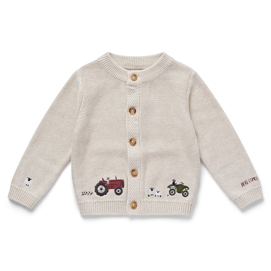 On The Farm Organic Cotton Cardigan Wholesale