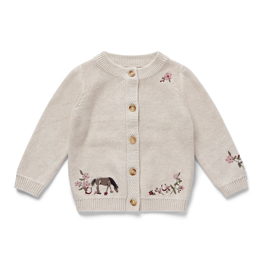 Horseshoe Floral Organic Cotton Cardigan