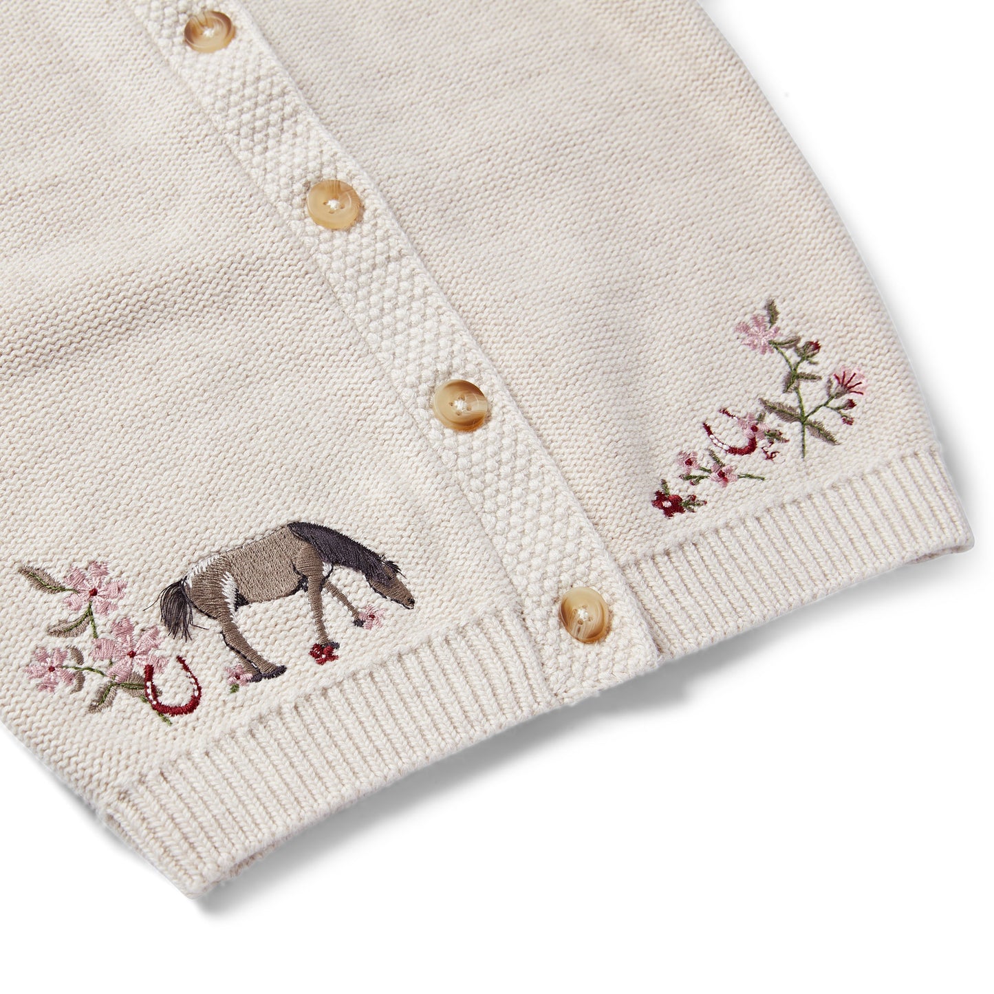 Horseshoe Floral Organic Cotton Cardigan