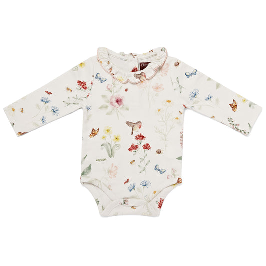 English Garden Print Frill Bodysuit