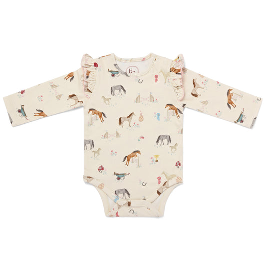 The Pony Print Frill Bodysuit