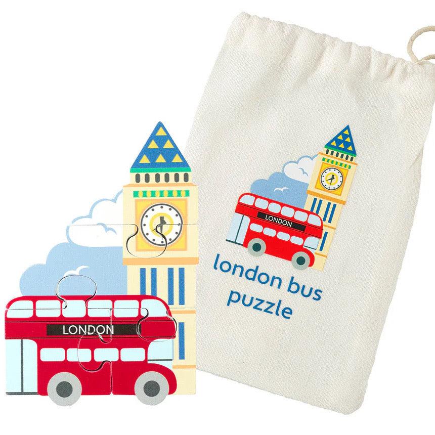 Orange Tree Toys London Bus Wooden Baby Jigsaw