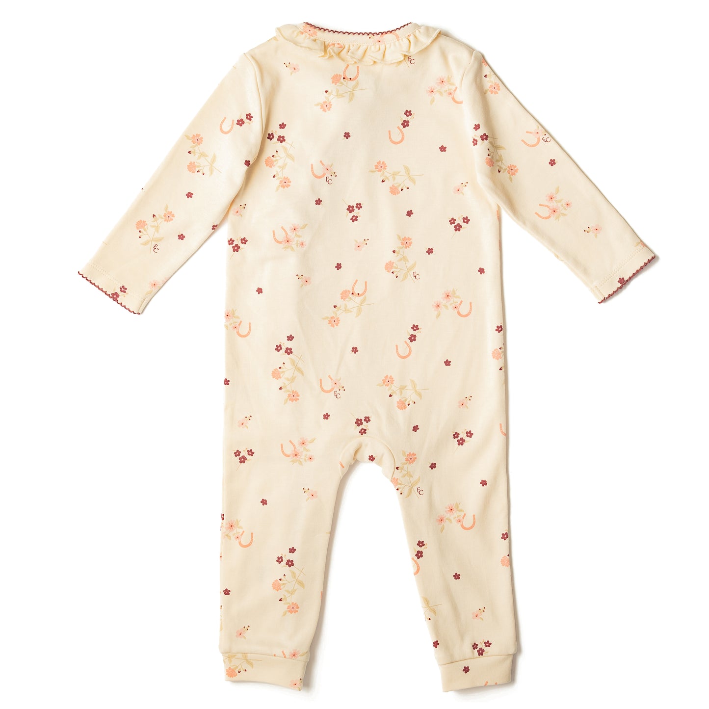 Organic Cotton Frill Romper Horseshoe Floral Wholesale