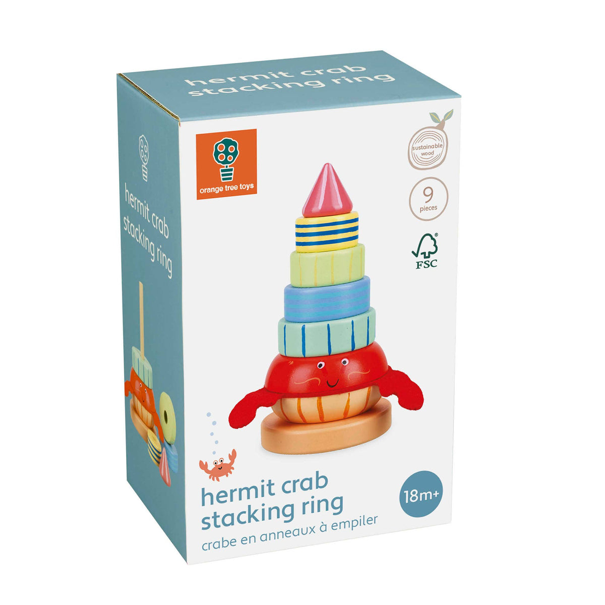 Hermit Crab Wooden Stacking Ring