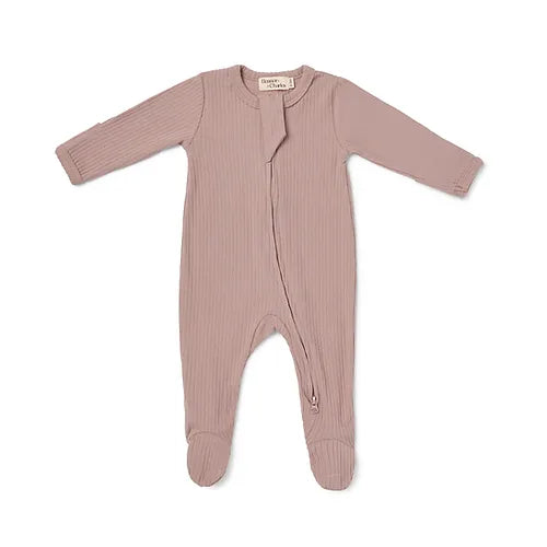 Organic Cotton Ribbed Sleepsuit