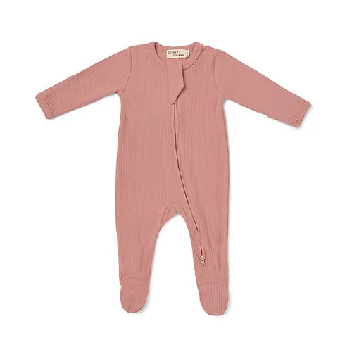 Organic Cotton Ribbed Sleepsuit