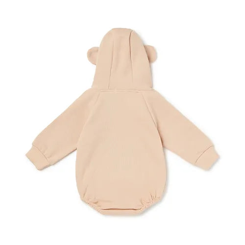 Organic Cotton Hooded Romper-Style Jumper