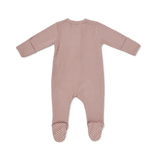 Organic Cotton Ribbed Sleepsuit