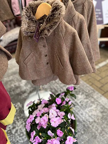 Tweed Cape-Style Jacket