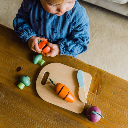 Happy Wooden Veggies Cutting Veg