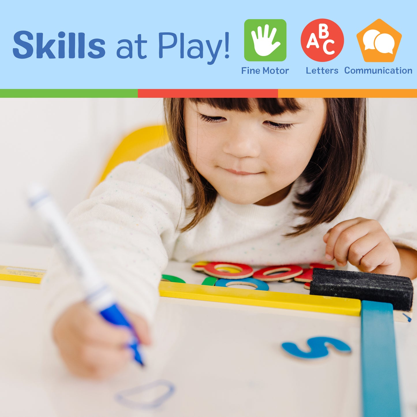 Melissa & Doug Magnetic Chalk & White Dry-Erase Board