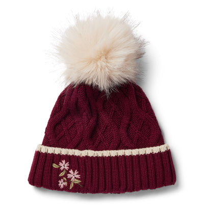 The Pony Collection Floral Knit Hat