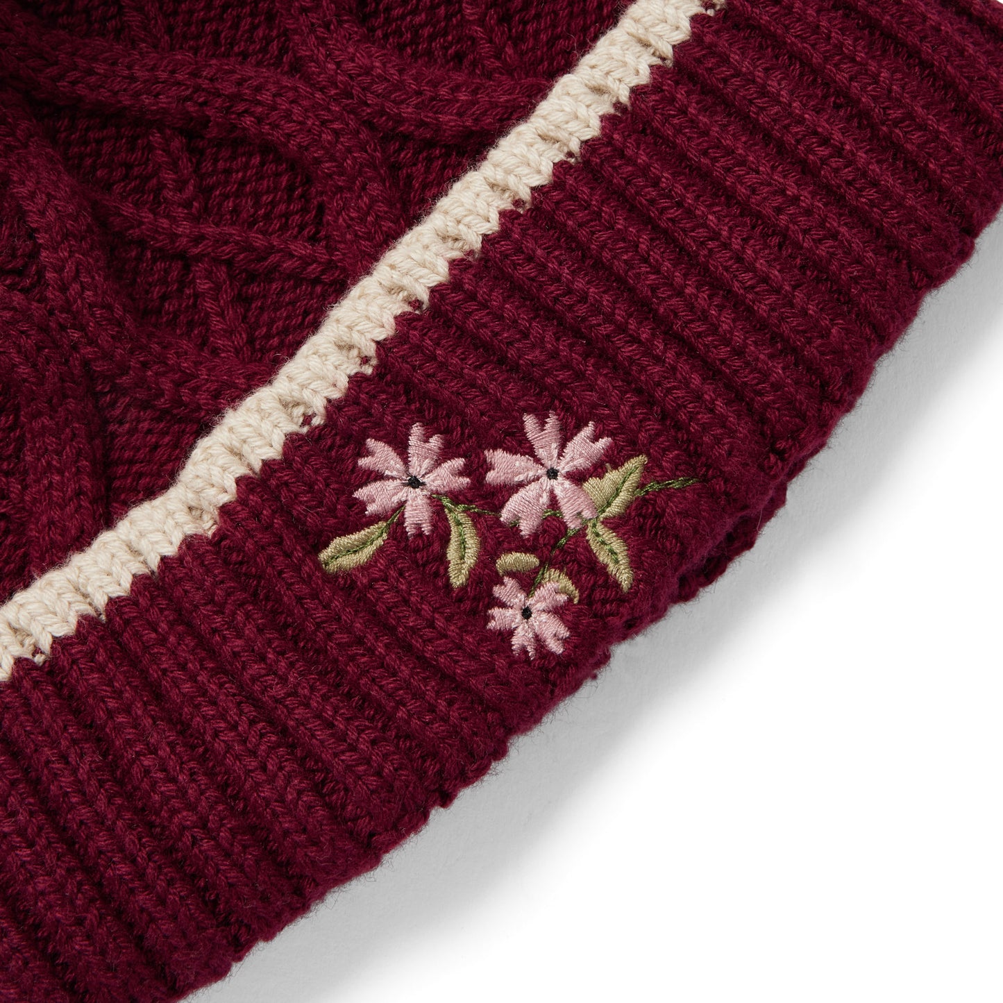 The Pony Collection Floral Knit Hat