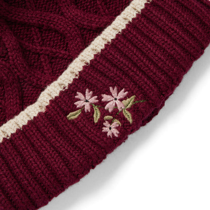 The Pony Collection Floral Knit Hat