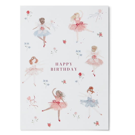 Happy Birthday Ballerina Greeting Card