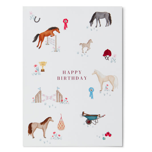 Happy Birthday Horse Greeting Card