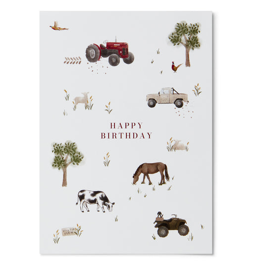 Happy Birthday Farm Greeting Card