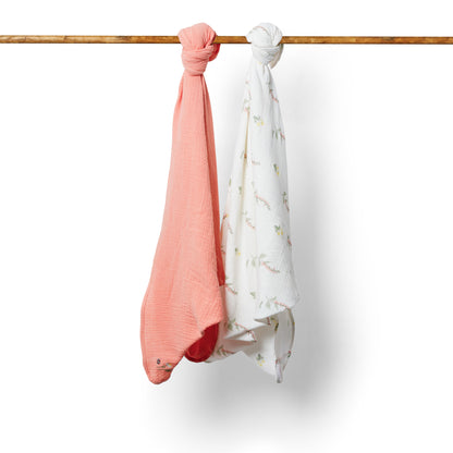 The English Garden Collection Swaddles - 2 pack