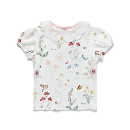 English Garden Puff Sleeve Top
