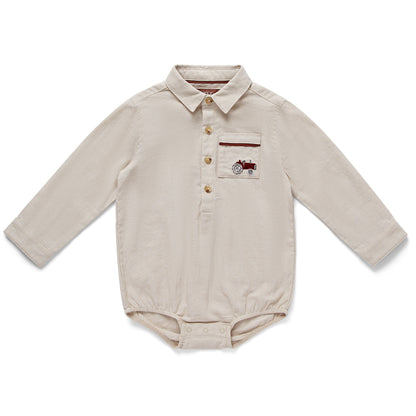 The Tractor Linen Shirt Romper Wholesale