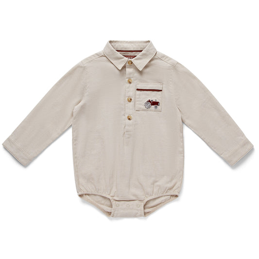 The Tractor Linen Shirt Romper Wholesale