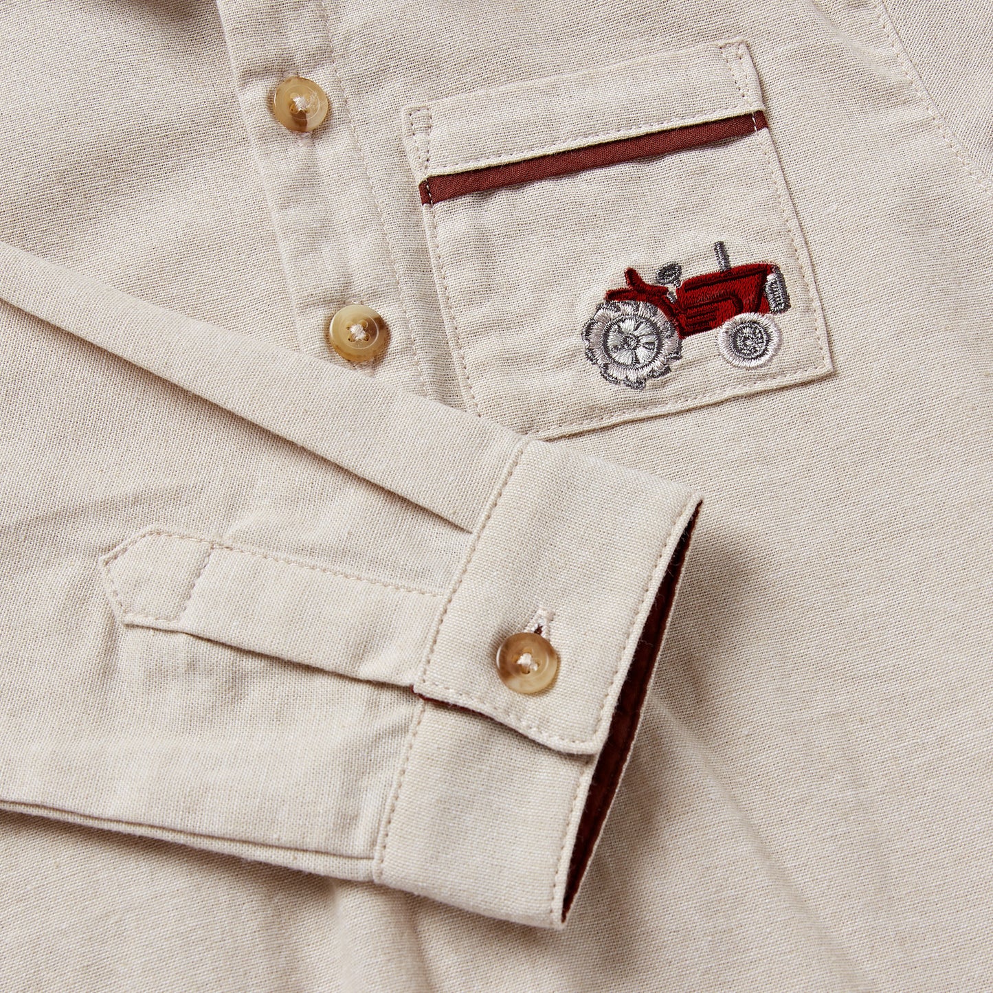 The Tractor Linen Shirt Romper Wholesale
