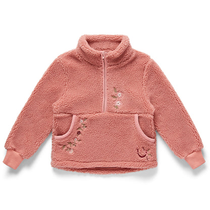 The Horseshoe Floral Sherpa Half-Zip Jumper