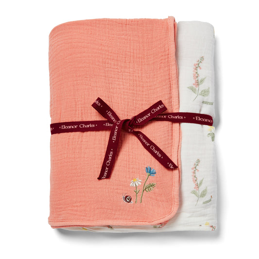 The English Garden Collection Swaddles - 2 pack