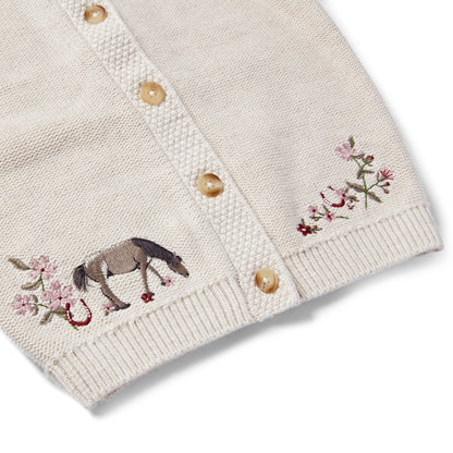 Horseshoe Floral Organic Cotton Cardigan