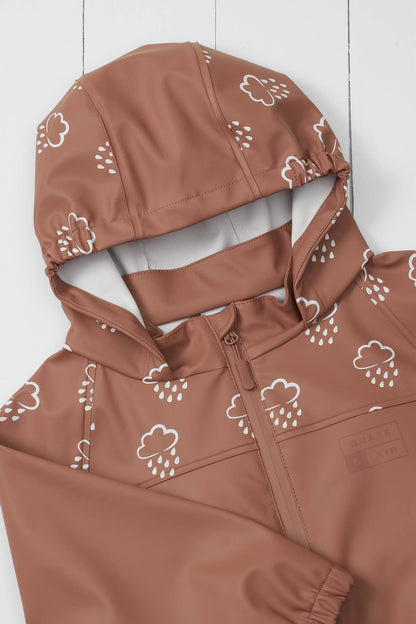 Rose Colour Changing Kids Rain Jacket