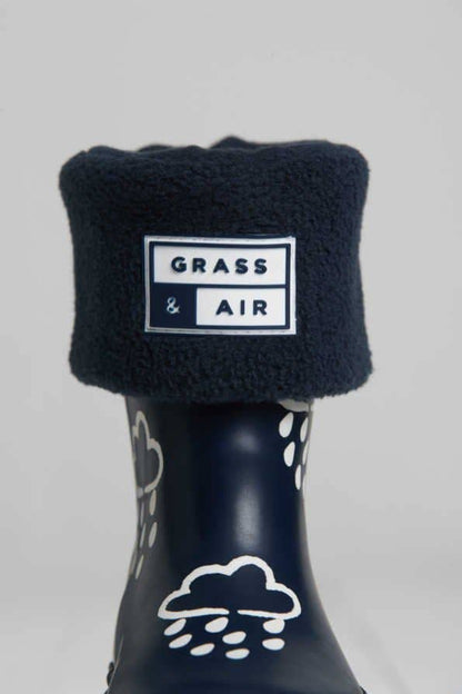 Navy Kids Welly Socks