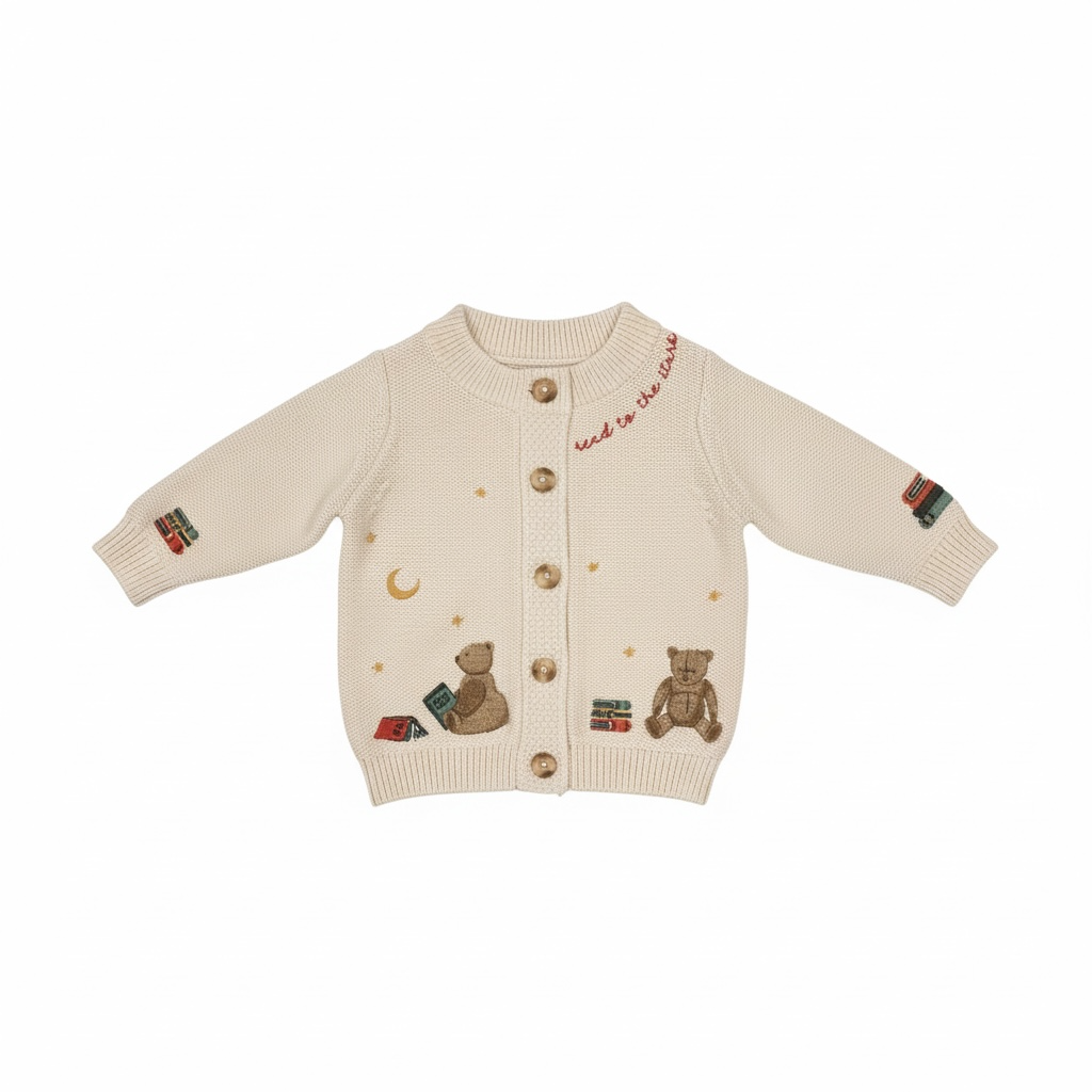 Teddy Bear Organic Cotton Cardigan