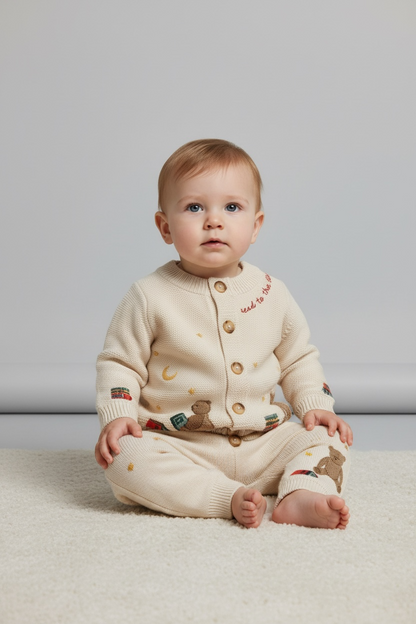 Teddy Bear Organic Cotton Cardigan