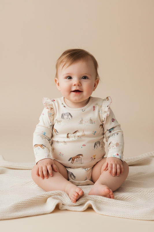 The Pony Print Frill Bodysuit