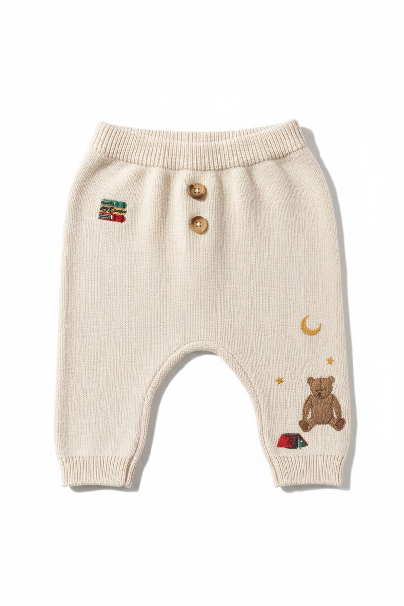 Teddy Bear Embroidered Joggers