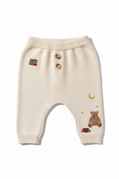 Teddy Bear Embroidered Joggers