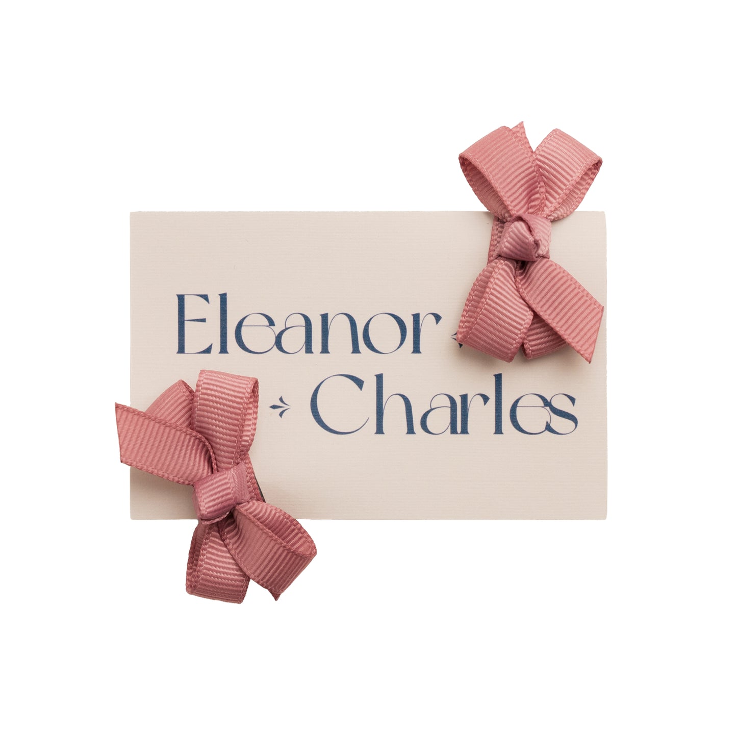 Set of Two Ribbon Bow Hair Clips