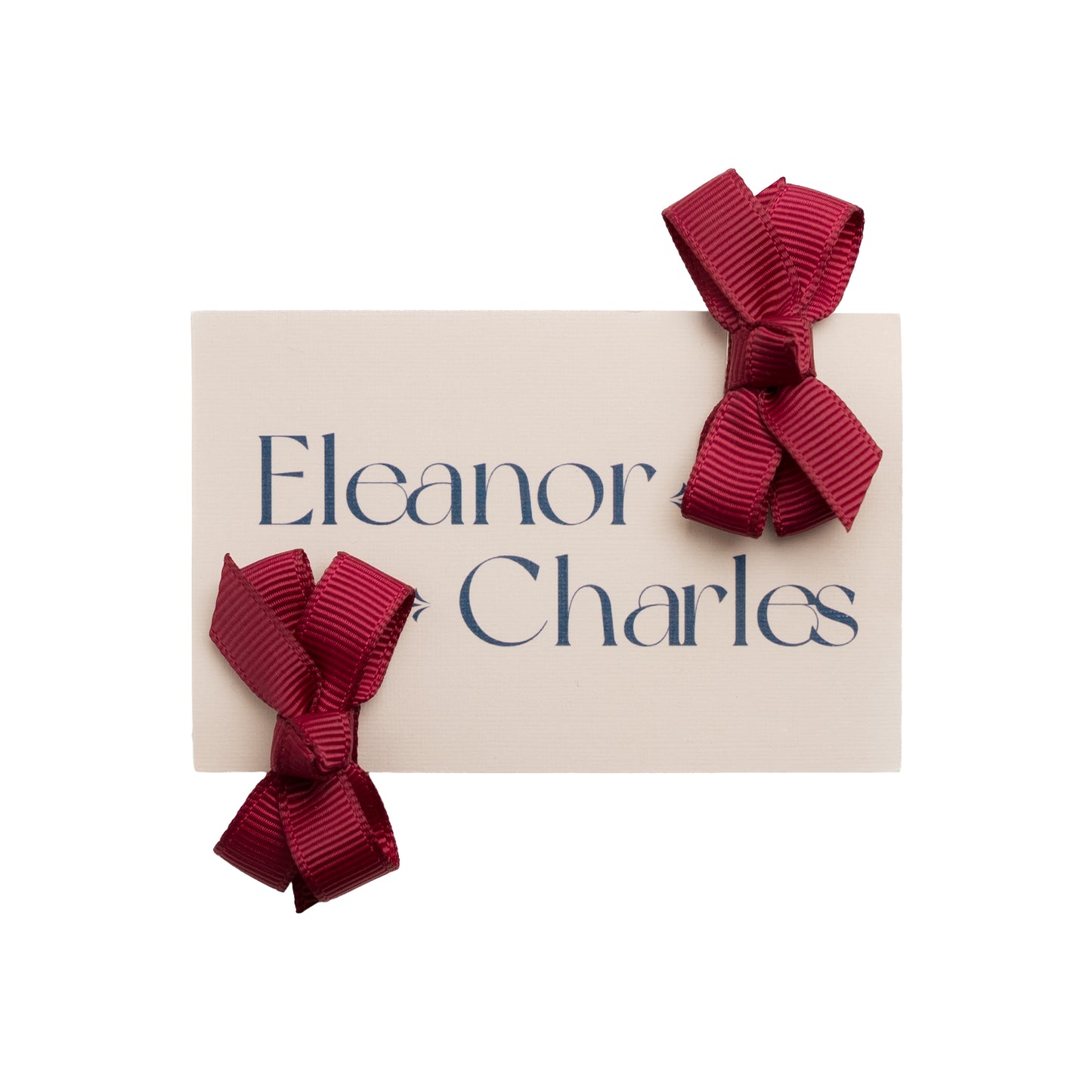 Set of Two Ribbon Bow Hair Clips