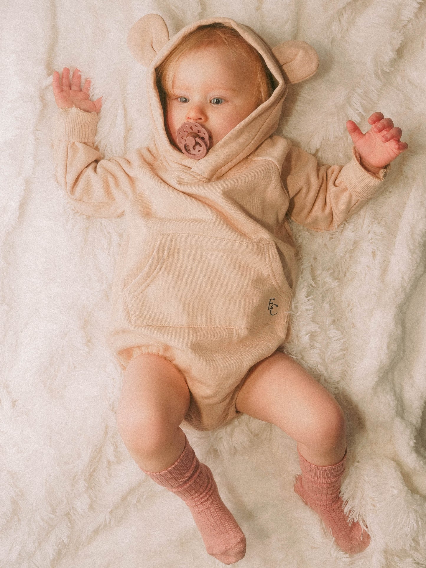 Organic Cotton Hooded Romper-Style Jumper
