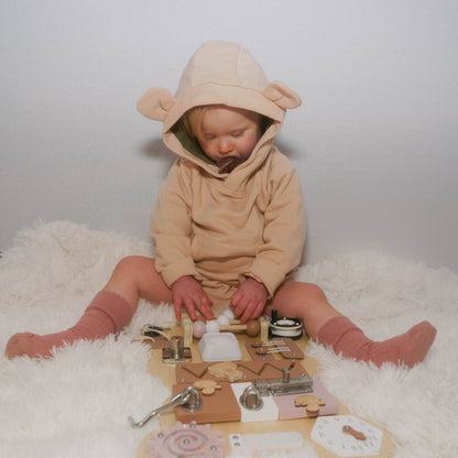 Organic Cotton Hooded Romper-Style Jumper