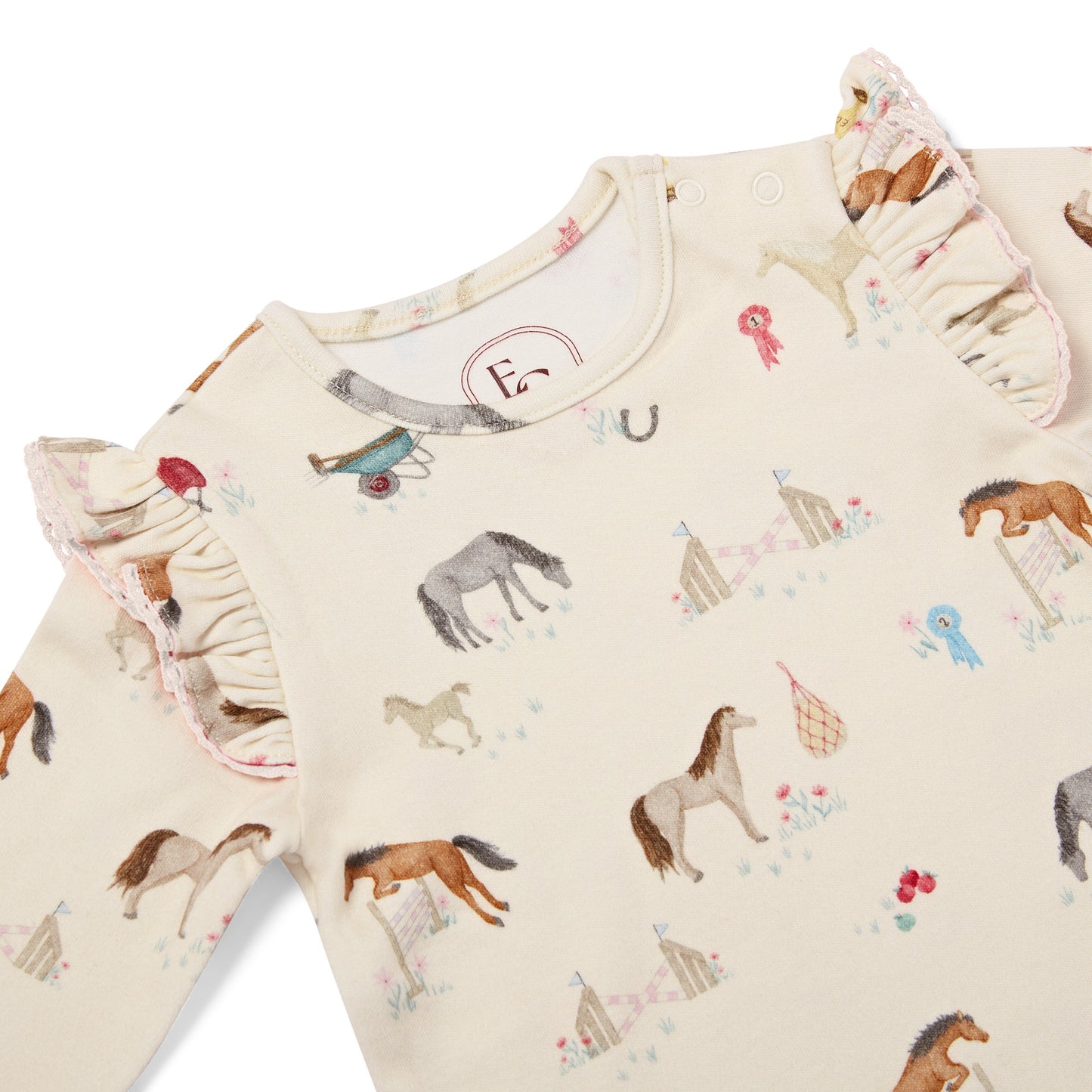 The Pony Print Frill Bodysuit
