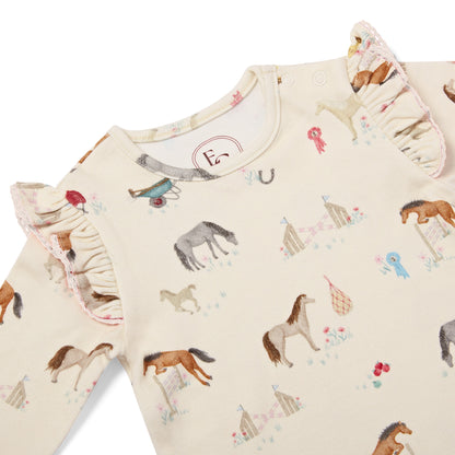The Pony Print Frill Bodysuit