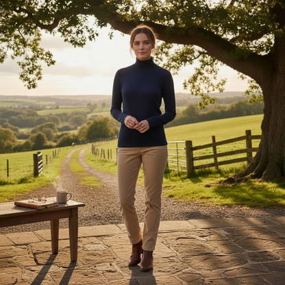 Ladies Organic Cotton Roll Neck