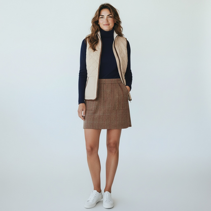 Ladies Gilet Jacket in Ecru or Khaki