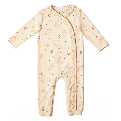 Organic Cotton Frill Romper Horseshoe Floral Wholesale